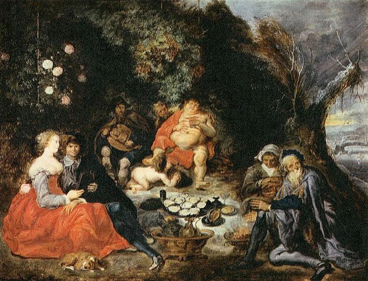 Simon de Vos Allegorical Scene oil painting image